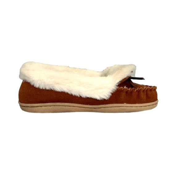CHARTER CLUB DORENDA Women's Moccasin Flat Loafers Slippers Caramel Size 5 M - Picture 3 of 4